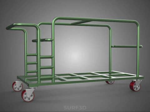 SWIVEL CASTER HAND TRUCK TROLLEY CART PALLET DELIVERY RACK FRAME 3D Model
