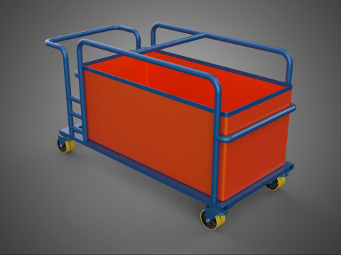 SZPITALNY HOTEL W&Oacute;ZEK DO TRANSPORTU PRANIA KOSZ NA Ubrania Model 3D