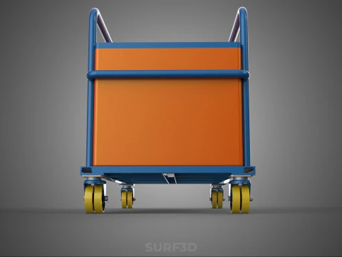 HOSPITAL HOTEL LAUNDRY TRANSPORT CART TROLLEY BASKET CLOTHESLINE 3D Model