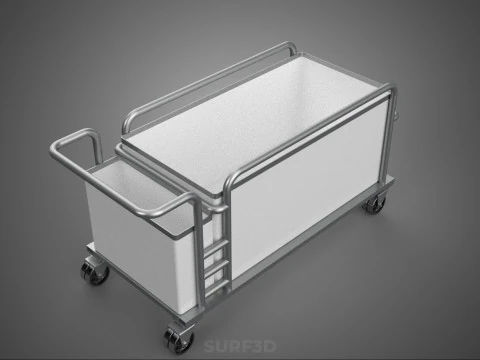 PANIER &Agrave; V&Ecirc;TEMENTS POUBELLE BUANDERIE H&Ocirc;PITAL H&Ocirc;TEL CHARIOT CHARIOT PANIER Modèle 3D