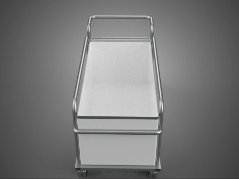 PANIER &Agrave; V&Ecirc;TEMENTS POUBELLE BUANDERIE H&Ocirc;PITAL H&Ocirc;TEL CHARIOT CHARIOT PANIER Modèle 3D