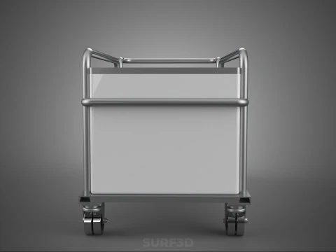 PANIER &Agrave; V&Ecirc;TEMENTS POUBELLE BUANDERIE H&Ocirc;PITAL H&Ocirc;TEL CHARIOT CHARIOT PANIER Modèle 3D