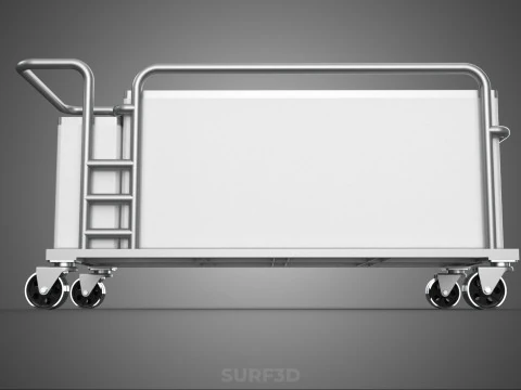 PANIER &Agrave; V&Ecirc;TEMENTS POUBELLE BUANDERIE H&Ocirc;PITAL H&Ocirc;TEL CHARIOT CHARIOT PANIER Modèle 3D