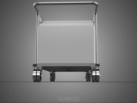 PANIER &Agrave; V&Ecirc;TEMENTS POUBELLE BUANDERIE H&Ocirc;PITAL H&Ocirc;TEL CHARIOT CHARIOT PANIER Modèle 3D