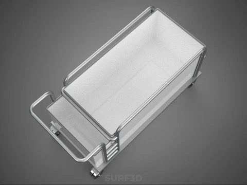 PANIER &Agrave; V&Ecirc;TEMENTS POUBELLE BUANDERIE H&Ocirc;PITAL H&Ocirc;TEL CHARIOT CHARIOT PANIER Modèle 3D