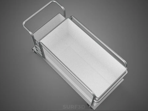 PANIER &Agrave; V&Ecirc;TEMENTS POUBELLE BUANDERIE H&Ocirc;PITAL H&Ocirc;TEL CHARIOT CHARIOT PANIER Modèle 3D