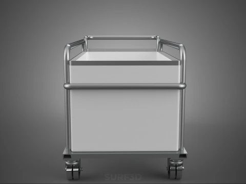 PANIER &Agrave; V&Ecirc;TEMENTS POUBELLE BUANDERIE H&Ocirc;PITAL H&Ocirc;TEL CHARIOT CHARIOT PANIER Modèle 3D