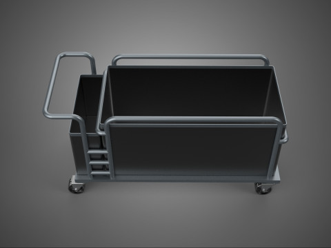 HEAVY DUTY DELIVERY WHEELED CASTER SWIVEL TRANSPORT CART TROLLEY 3D Model