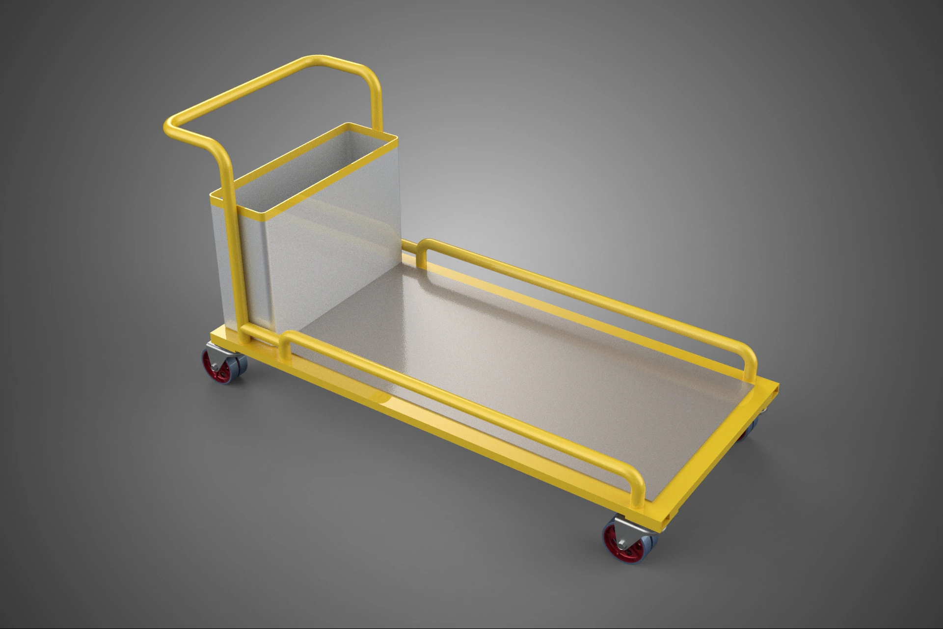 AIRPORT BAGGAGE UTILITY FLATBED CARGO TRANSPORT CART TROLLEY BAG 3D Model .c4d .max .obj .3ds .fbx .stl .blend