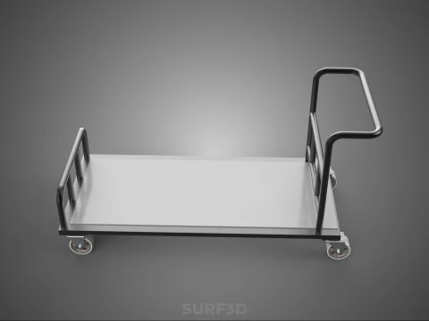 LUGGAGE TROLLEY CART HAUL BAGGAGE AIRPORT HOTEL TERMINAL OFFICE 3D Model