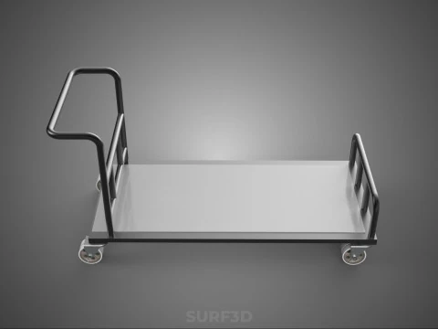 LUGGAGE TROLLEY CART HAUL BAGGAGE AIRPORT HOTEL TERMINAL OFFICE 3D Model