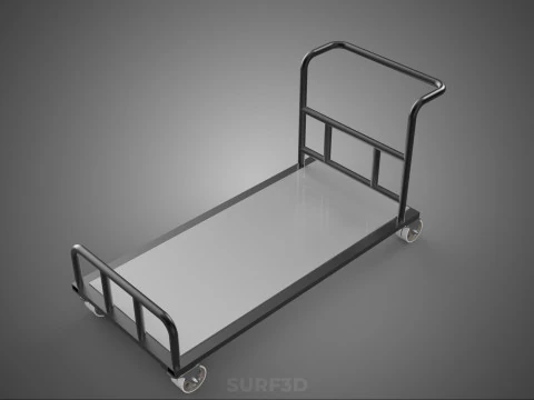 LUGGAGE TROLLEY CART HAUL BAGGAGE AIRPORT HOTEL TERMINAL OFFICE 3D Model