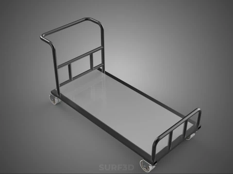 LUGGAGE TROLLEY CART HAUL BAGGAGE AIRPORT HOTEL TERMINAL OFFICE 3D Model