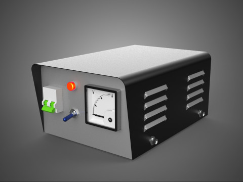 CAIXA DE CONTROLE EL&Eacute;TRICO REGULADOR DE VOLT&Iacute;METRO PAINEL CONTROLADOR D&Iacute;NAMO Modelo 3D