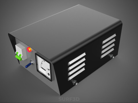 ELECTRIC CONTROL BOX VOLTMETER REGULATOR CONTROLLER PANEL DYNAMO 3D Model