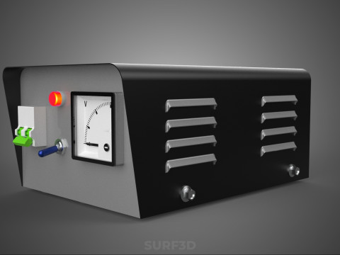 ELECTRIC CONTROL BOX VOLTMETER REGULATOR CONTROLLER PANEL DYNAMO 3D Model