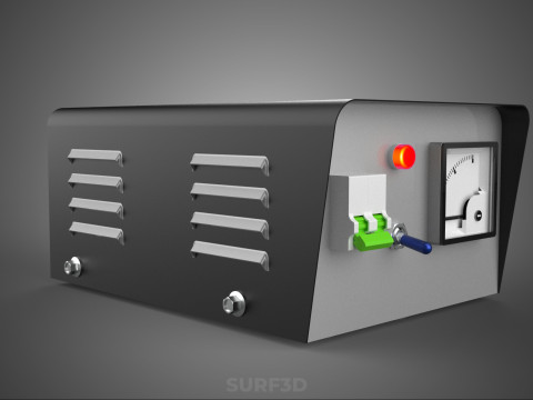 ELECTRIC CONTROL BOX VOLTMETER REGULATOR CONTROLLER PANEL DYNAMO 3D Model