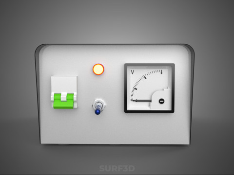ELECTRIC CONTROL BOX VOLTMETER REGULATOR CONTROLLER PANEL DYNAMO 3D Model