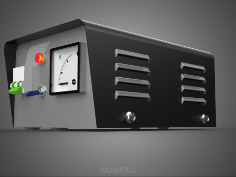 ELECTRIC CONTROL BOX VOLTMETER REGULATOR CONTROLLER PANEL DYNAMO 3D Model