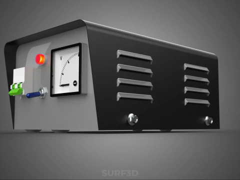 ELECTRIC CONTROL BOX VOLTMETER REGULATOR CONTROLLER PANEL DYNAMO 3D Model