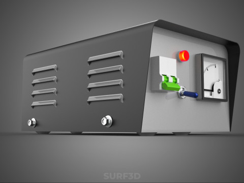 ELECTRIC CONTROL BOX VOLTMETER REGULATOR CONTROLLER PANEL DYNAMO 3D Model