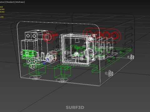 ELECTRIC CONTROL BOX VOLTMETER REGULATOR CONTROLLER PANEL DYNAMO 3D Model