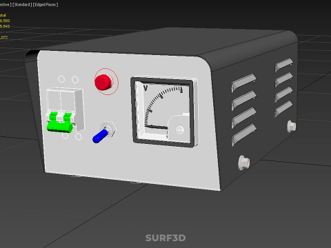 ELECTRIC CONTROL BOX VOLTMETER REGULATOR CONTROLLER PANEL DYNAMO 3D Model