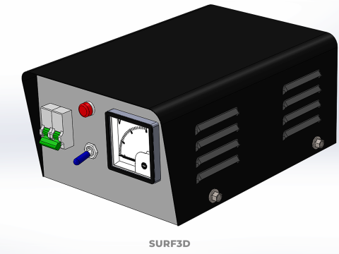 ELECTRIC CONTROL BOX VOLTMETER REGULATOR CONTROLLER PANEL DYNAMO 3D Model