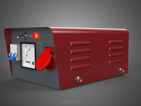 विद्युत विद्युत आपूर्ति नियंत्रण पैनल सॉकेट नियामक आउटलेट वीए 3D मॉडल