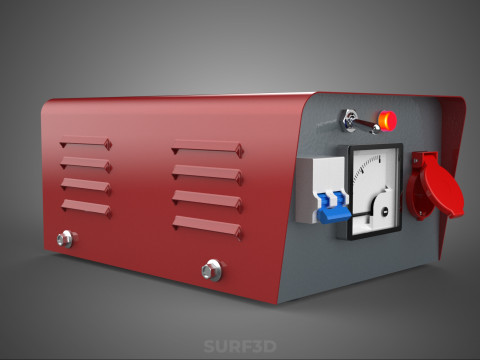 विद्युत विद्युत आपूर्ति नियंत्रण पैनल सॉकेट नियामक आउटलेट वीए 3D मॉडल