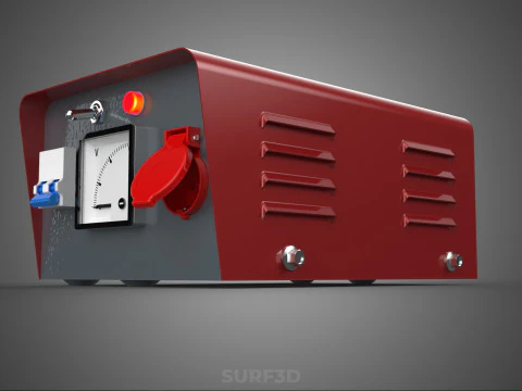 ELECTRICAL POWER SUPPLY CONTROL PANEL SOCKET REGULATOR OUTLET VA 3D Model