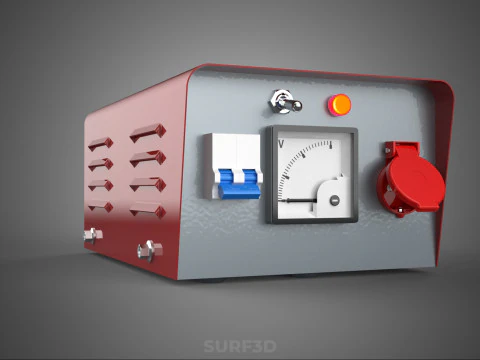 ELECTRICAL POWER SUPPLY CONTROL PANEL SOCKET REGULATOR OUTLET VA 3D Model