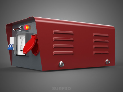 विद्युत विद्युत आपूर्ति नियंत्रण पैनल सॉकेट नियामक आउटलेट वीए 3D मॉडल