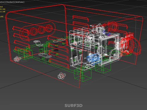 ELECTRICAL POWER SUPPLY CONTROL PANEL SOCKET REGULATOR OUTLET VA 3D Model