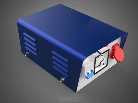 TRANSFORMER CONTROL PANEL VOLTAGE REGULATOR BOX AC DC POWER PSU 3D Model