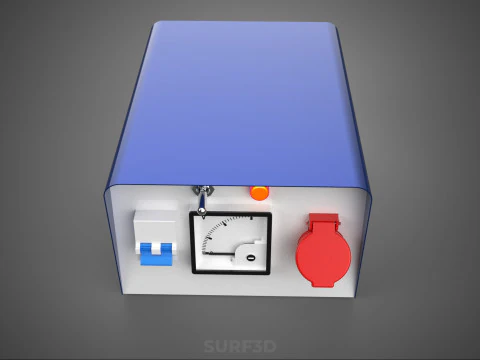 TRANSFORMER CONTROL PANEL VOLTAGE REGULATOR BOX AC DC POWER PSU 3D Model