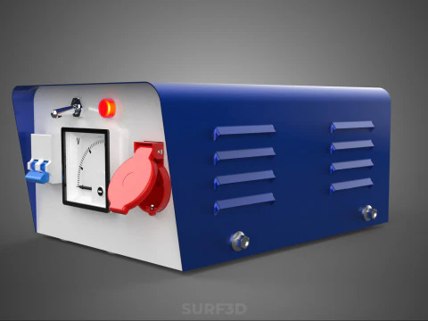TRANSFORMER CONTROL PANEL VOLTAGE REGULATOR BOX AC DC POWER PSU 3D Model