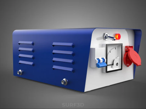 TRANSFORMER CONTROL PANEL VOLTAGE REGULATOR BOX AC DC POWER PSU 3D Model