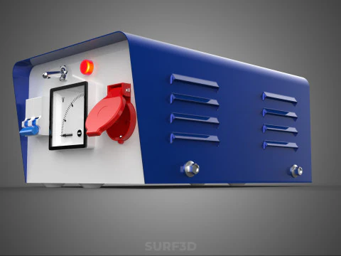 TRANSFORMER CONTROL PANEL VOLTAGE REGULATOR BOX AC DC POWER PSU 3D Model
