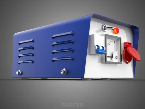TRANSFORMER CONTROL PANEL VOLTAGE REGULATOR BOX AC DC POWER PSU 3D Model