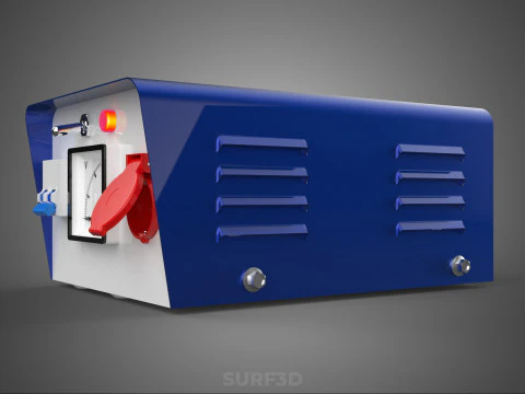 TRANSFORMER CONTROL PANEL VOLTAGE REGULATOR BOX AC DC POWER PSU 3D Model