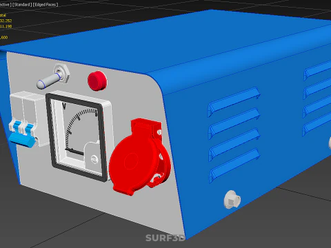 TRANSFORMER CONTROL PANEL VOLTAGE REGULATOR BOX AC DC POWER PSU 3D Model