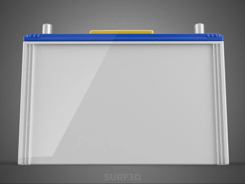 STANDARD BLUE WHITE ACCU BATTERY ACCUMULATOR VEHICLE VOLT POWER 3D Model