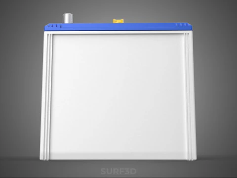 STANDARD BLUE WHITE ACCU BATTERY ACCUMULATOR VEHICLE VOLT POWER 3D Model