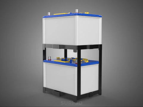 STACKED RACK BRACKET HOLDER CASE MOUNT ACCU BATTERY ACCUMULATOR 3D Model