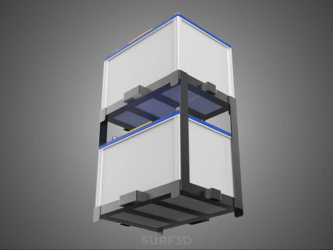 STACKED RACK BRACKET HOLDER CASE MOUNT ACCU BATTERY ACCUMULATOR 3D Model