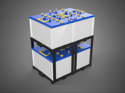 STACK TRAY RACK BRACKET HOLDER MOUNT ACCU BATTERY ACCUMULATOR DC 3D Model