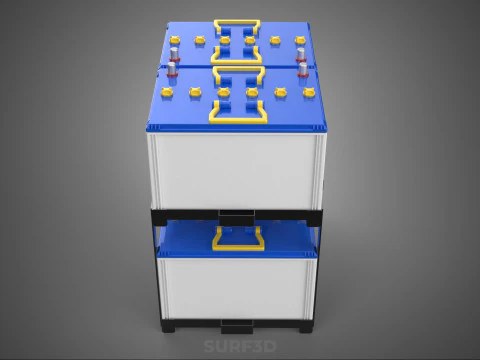 STACK TRAY RACK BRACKET HOLDER MOUNT ACCU BATTERY ACCUMULATOR DC 3D Model
