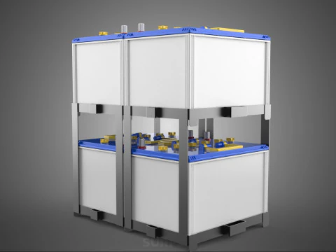 STACK TRAY RACK BRACKET HOLDER MOUNT ACCU BATTERY ACCUMULATOR DC 3D Model