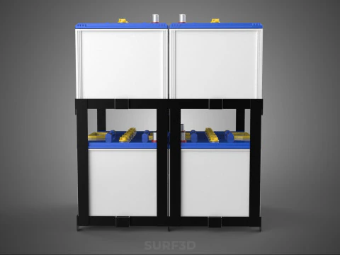 STACK TRAY RACK BRACKET HOLDER MOUNT ACCU BATTERY ACCUMULATOR DC 3D Model